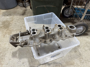 Navarro 1932-1948 Ford Flathead 3x2 Race Intake Manifold W/ Bolt On Fan Mount