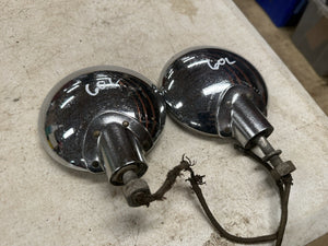 Pair Of Unity Model F Fog Light Bodies Original Ford Chevrolet Truck Coupe