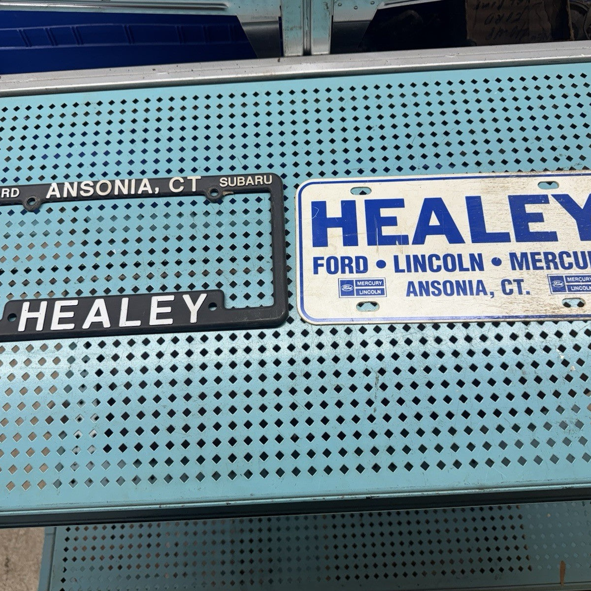 Trape Plate Vintage Healey Ford Lincoln Mercury Ansonia Connecticut License Plate ...