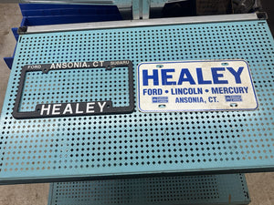 Vintage Healey Ford Lincoln Mercury Ansonia Connecticut License Plate Frame