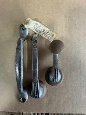 1938 Lasalle Front Door Window Crank Door Handle And Grab Bar Original
