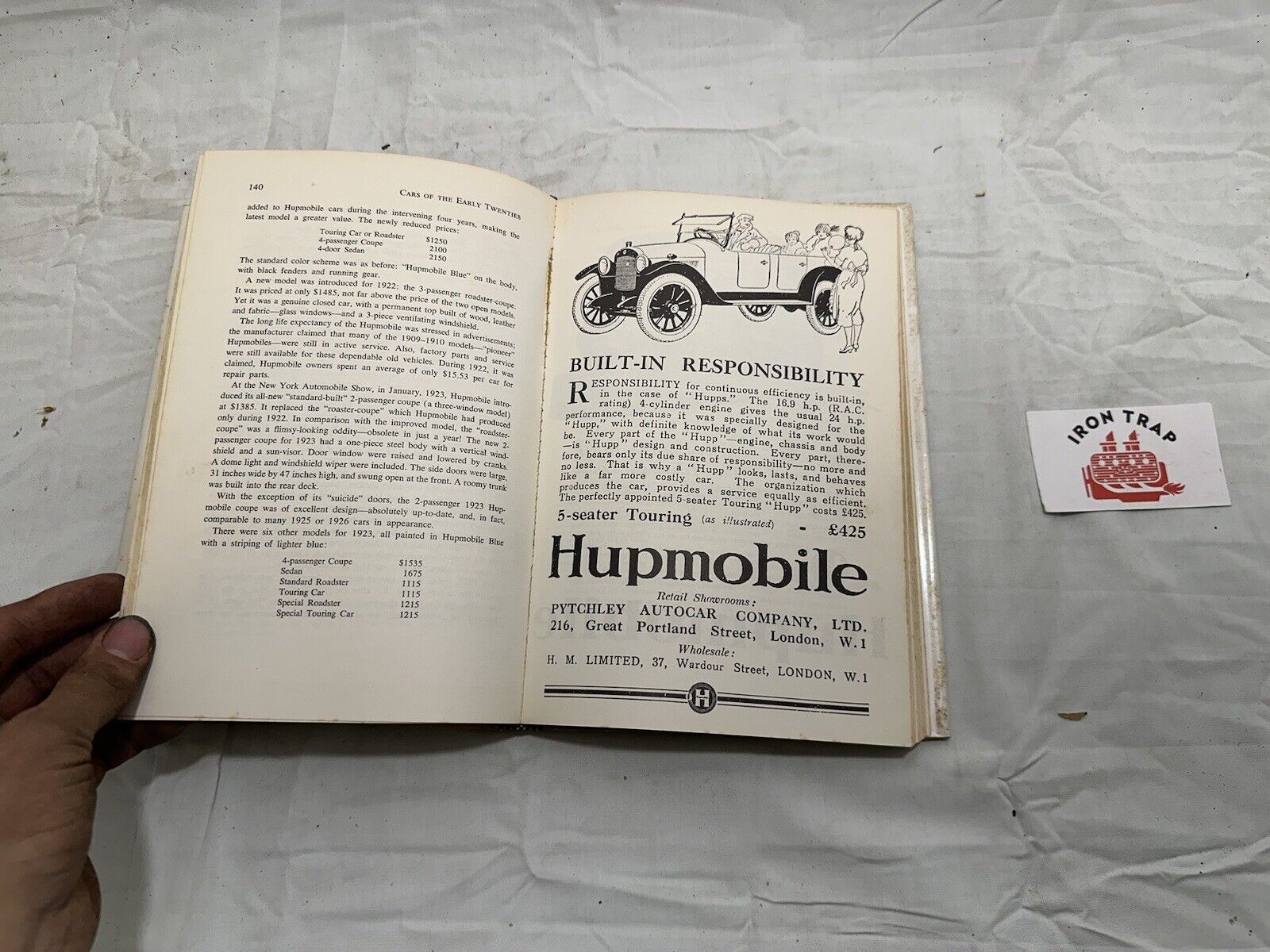 CARS OF THE EARLY TWENTIES, By Tad Burness, 1968 – Iron Trap Garage