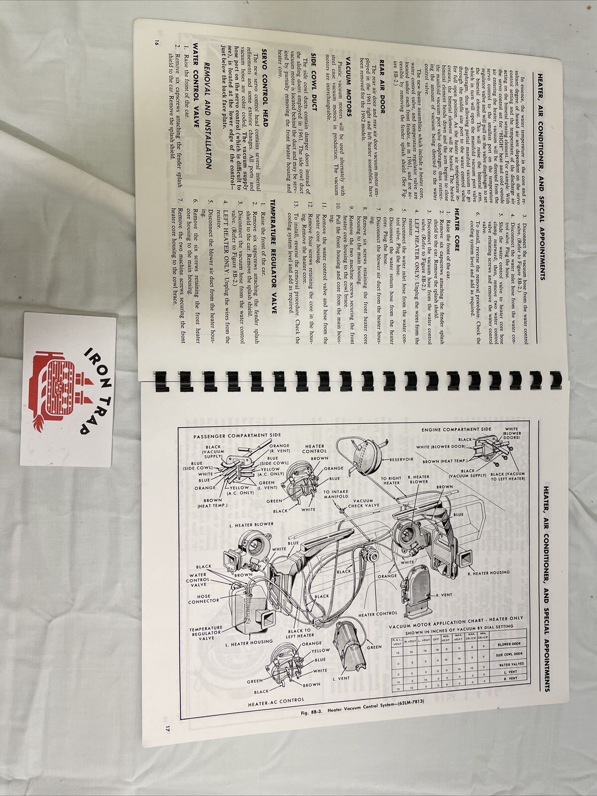 1962 Lincoln Continental Supplement to 1961 Maintenance Manual #41