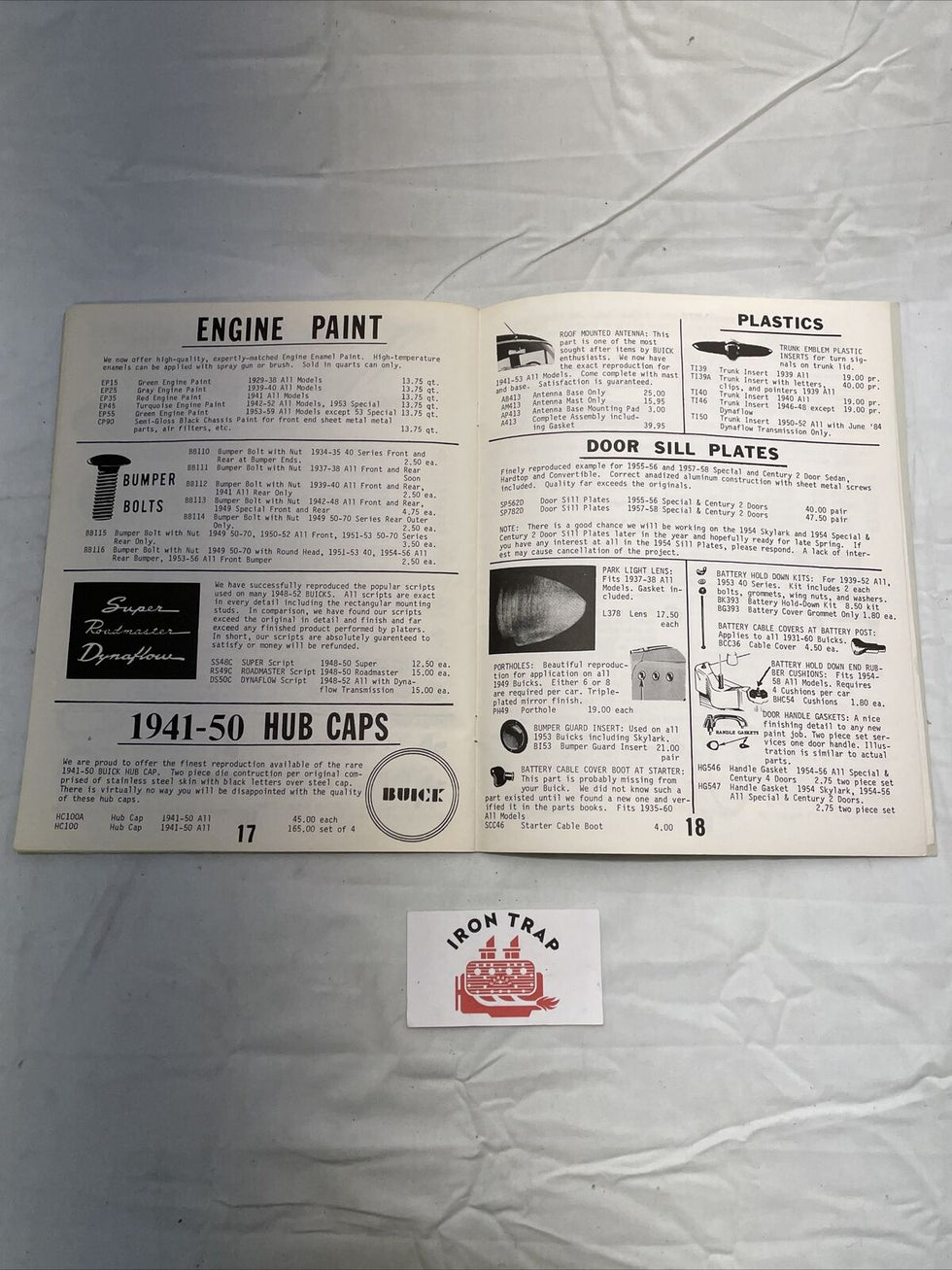Fusick Automotive Products Catalog No. 8B, Buick Parts, 41 Iron Trap
