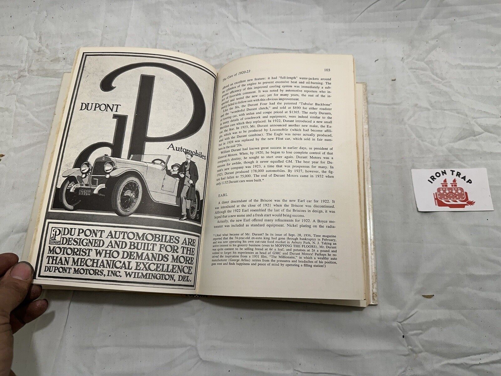CARS OF THE EARLY TWENTIES, By Tad Burness, 1968 – Iron Trap Garage