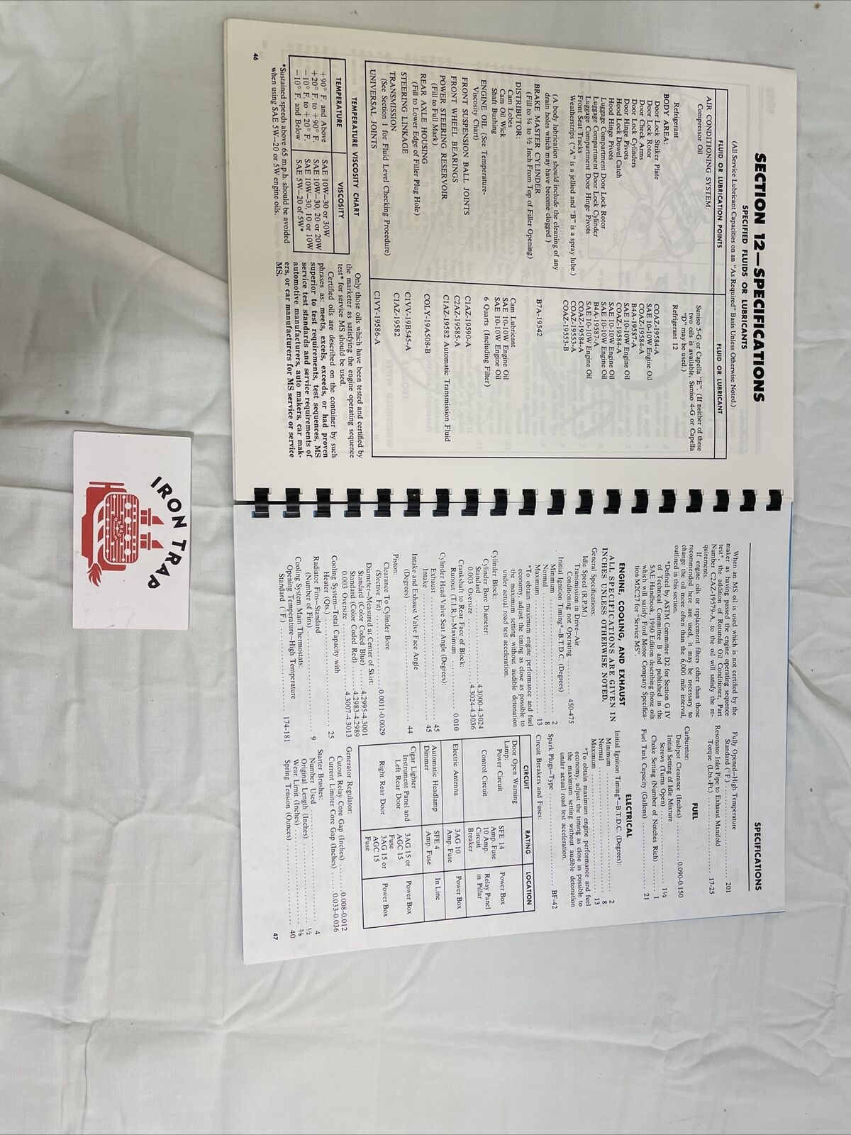 1962 Lincoln Continental Supplement to 1961 Maintenance Manual #41