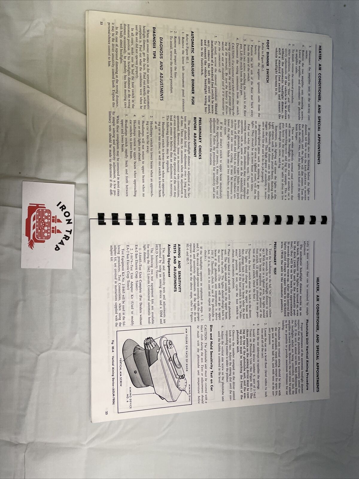 1962 Lincoln Continental Supplement to 1961 Maintenance Manual #41