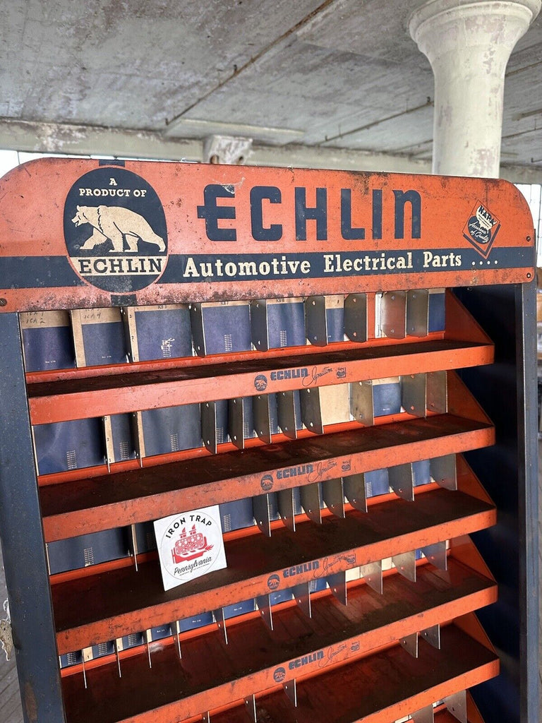 Vintage Echlin Napa Electrical Parts Display Rack 6ft Tall!!! Iron